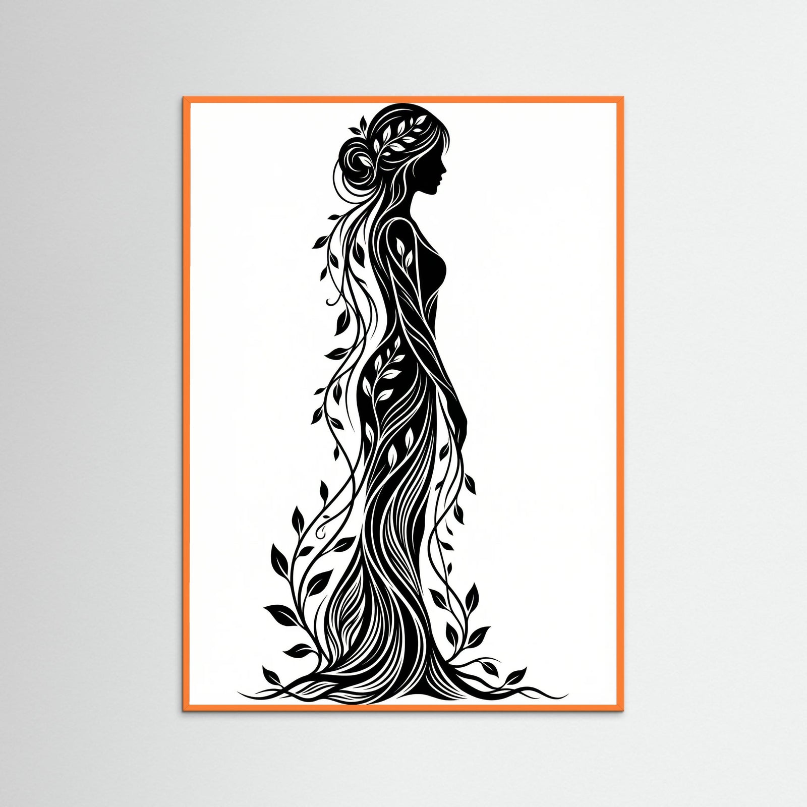 Orange Wood Verdant Silhouette