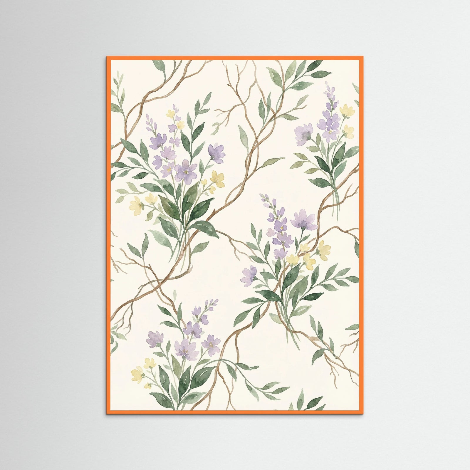 Orange Wood Verdant Vines