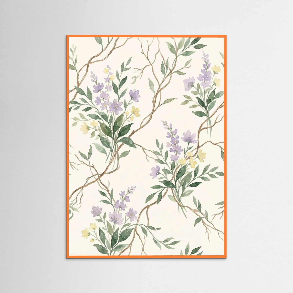 Orange Wood Verdant Vines