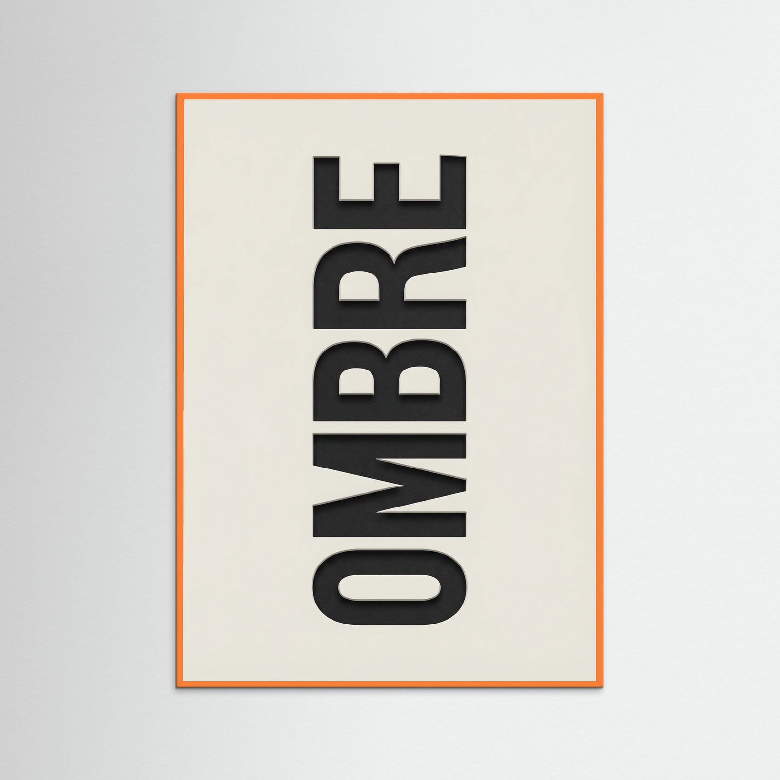 Orange Wood Vertical Blanc