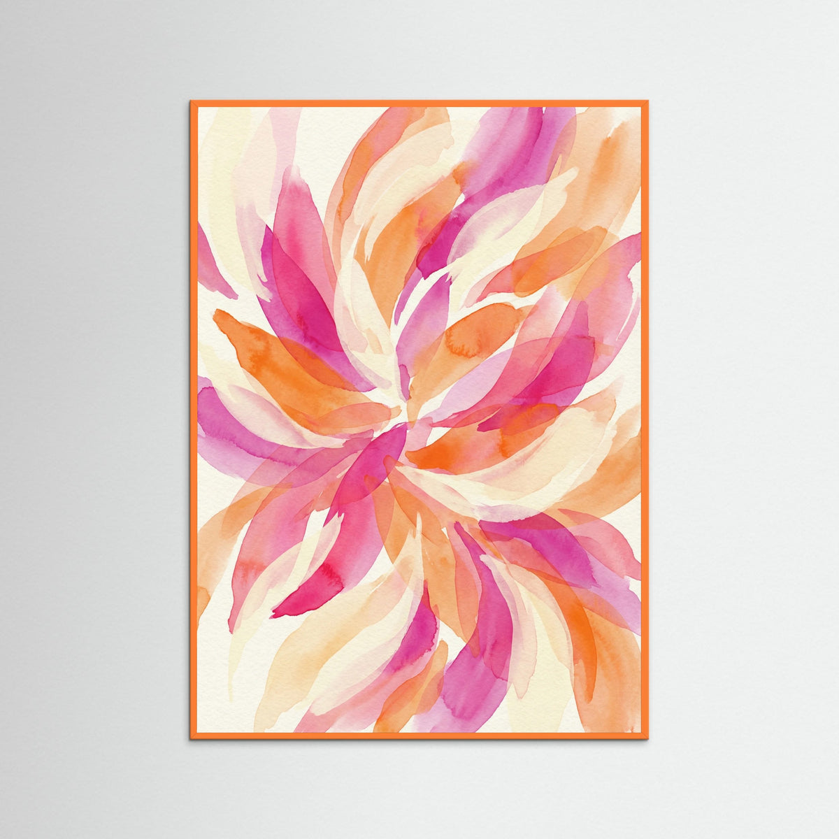 Orange Wood Vibrant Abstract Layers