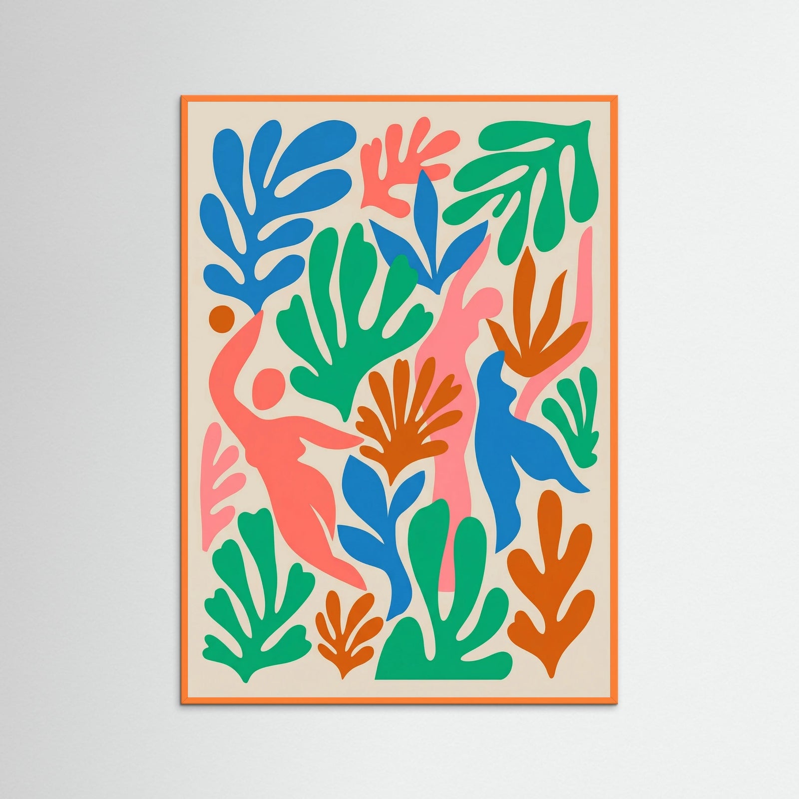 Orange Wood Vibrant Botanical Cutouts