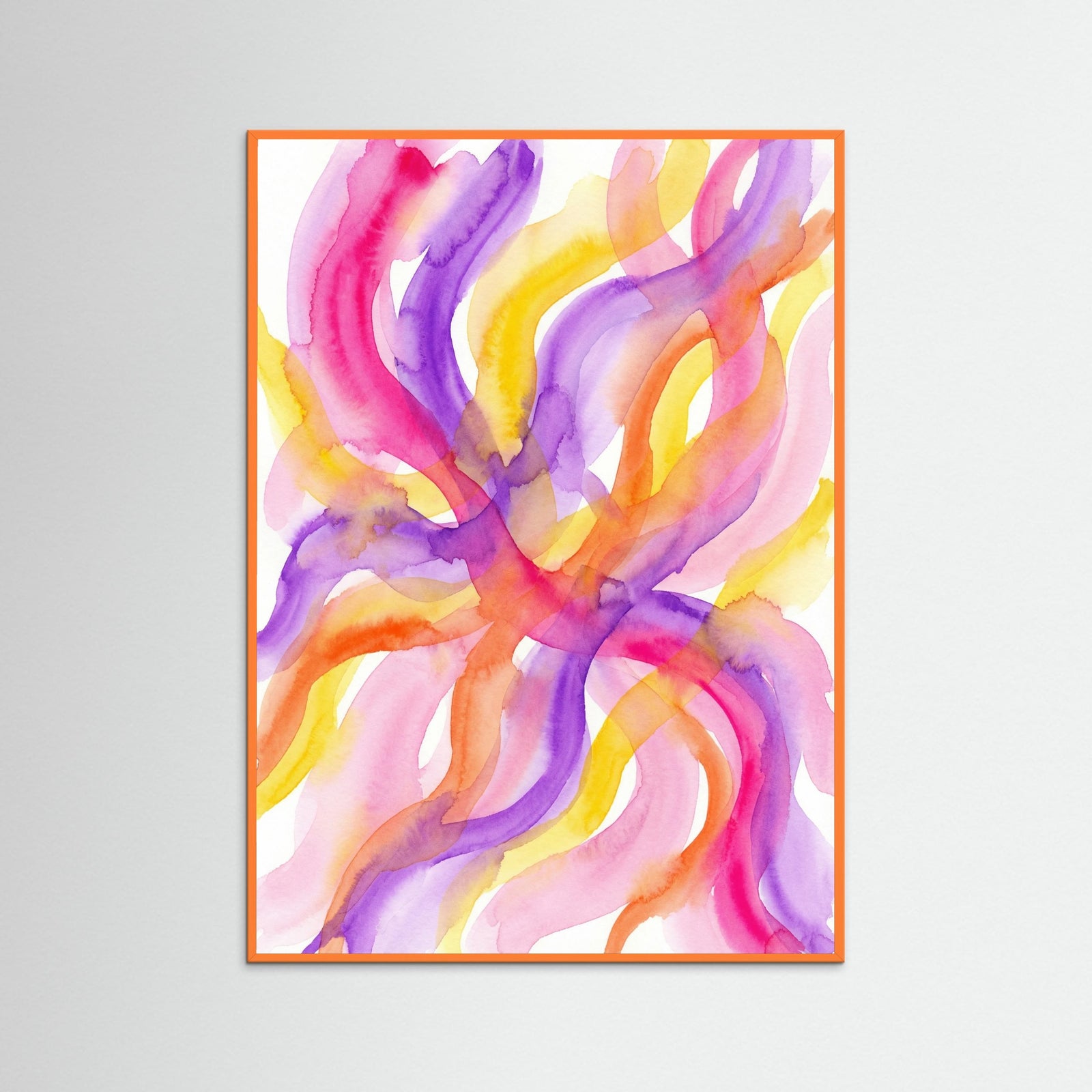 Orange Wood Vibrant Color Blocks