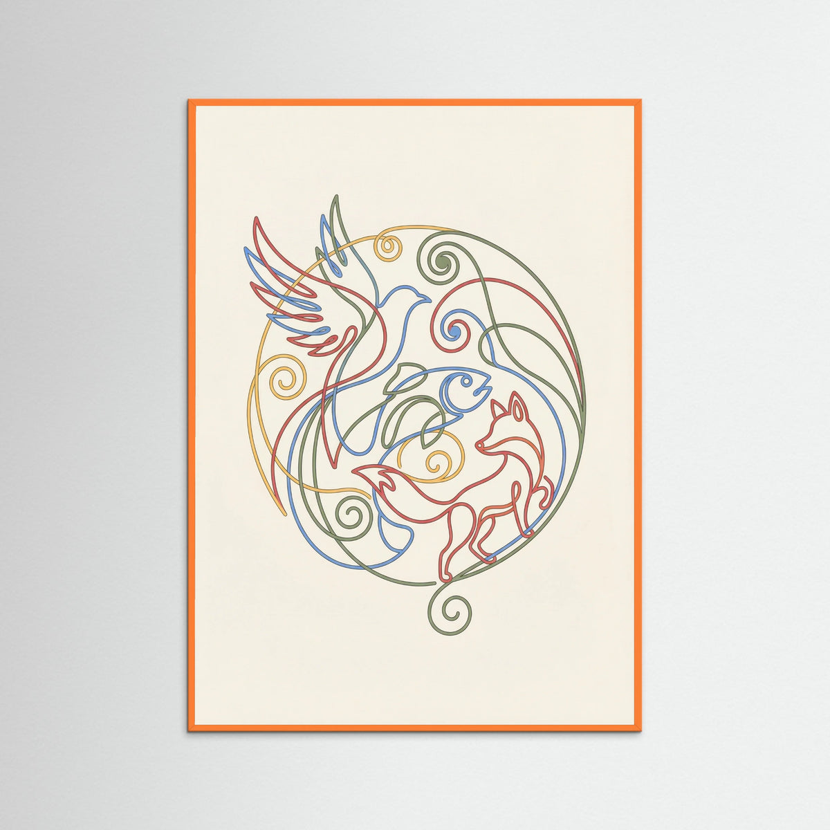 Orange Wood Vibrant Connections