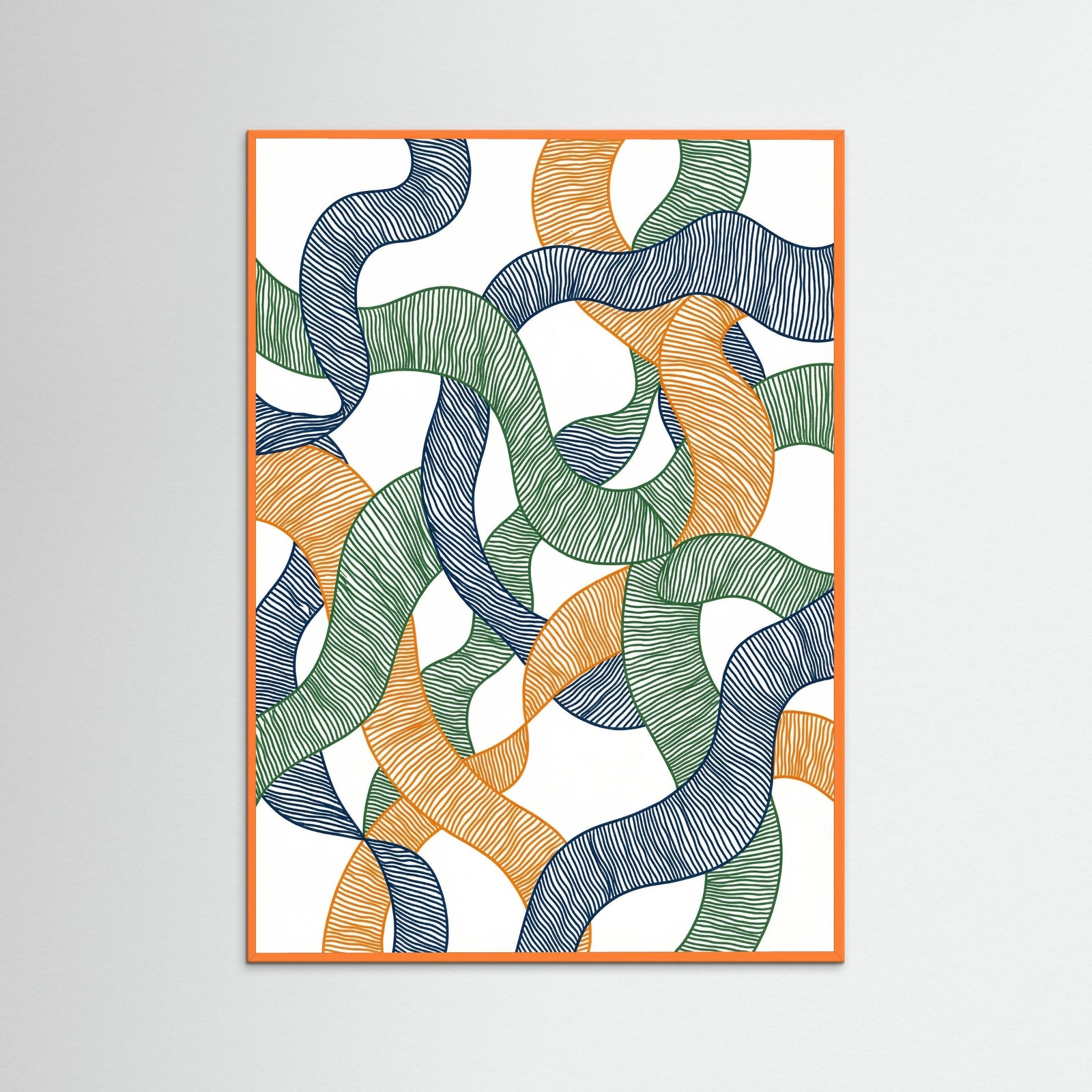 Orange Wood Vibrant Contours