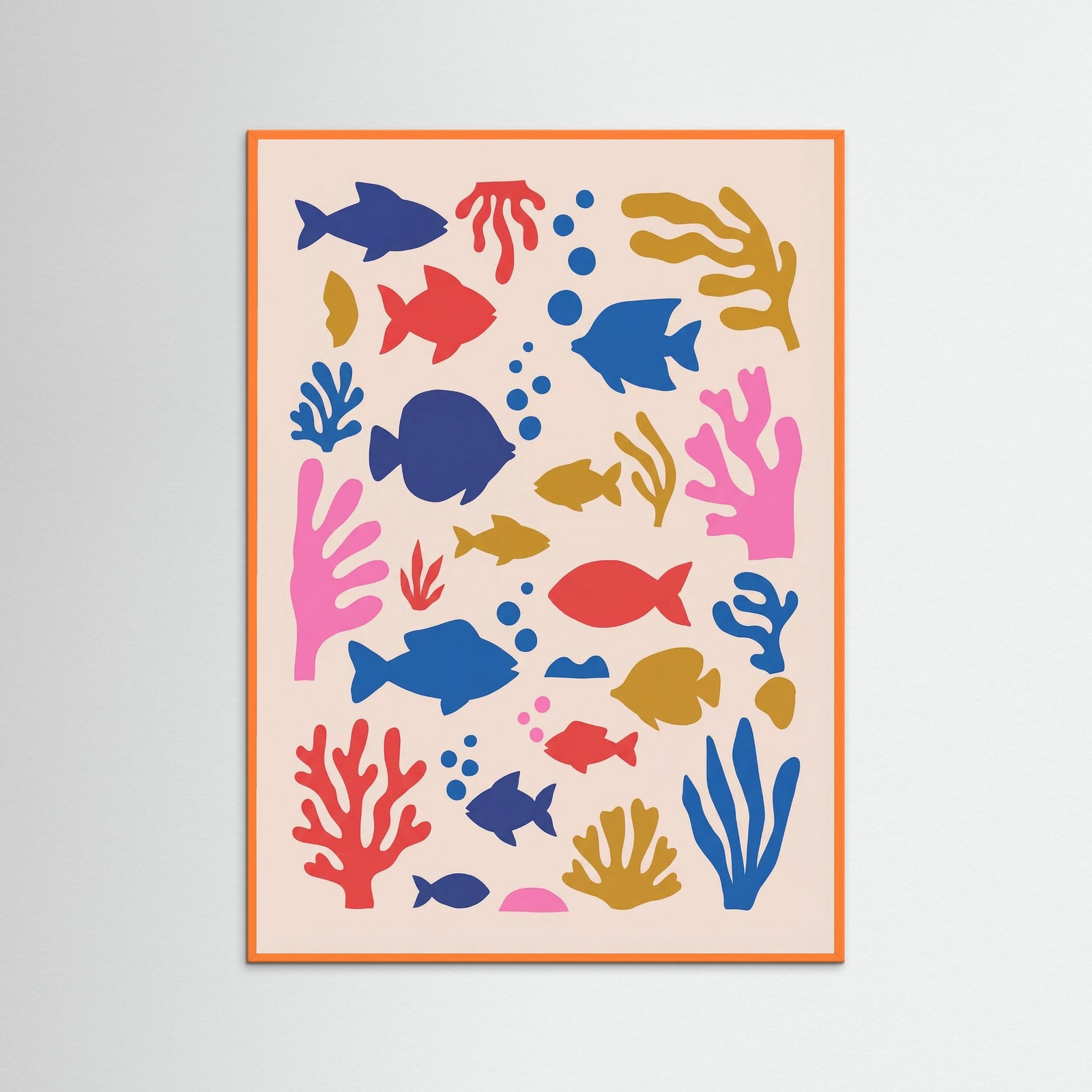 Orange Wood Vibrant Cutout Botanicals