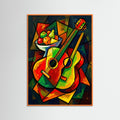 Orange Wood Vibrant Face Portrait