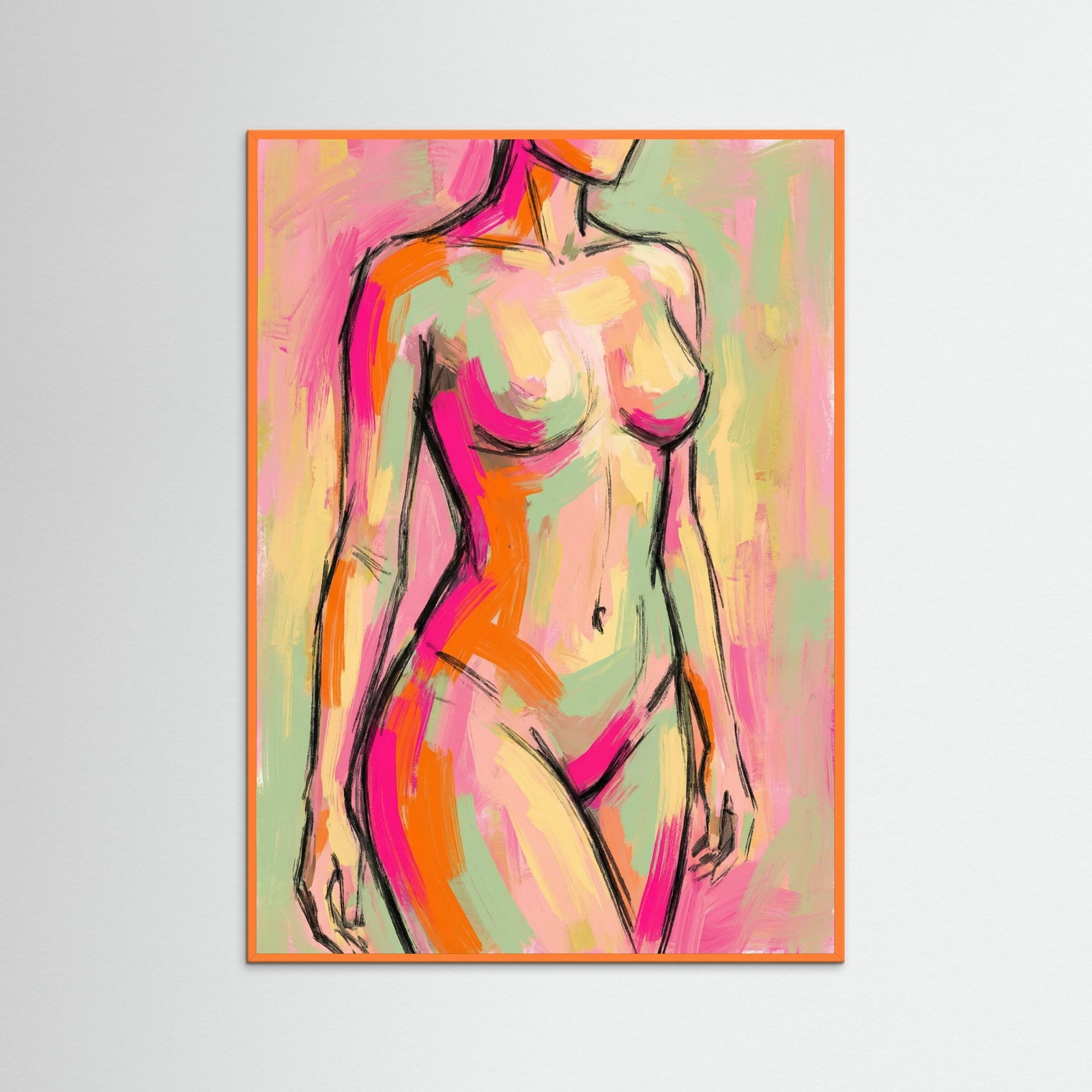Orange Wood Vibrant Femininity