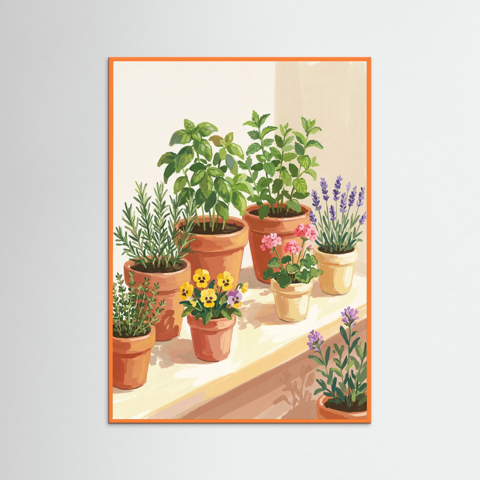 Orange Wood Vibrant Floral Vase
