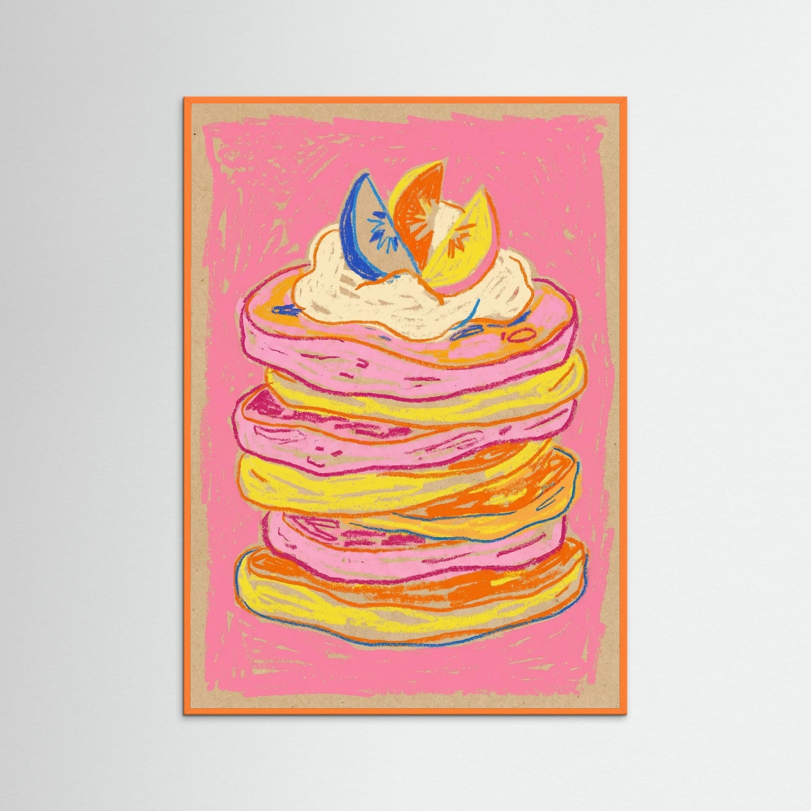 Orange Wood Vibrant Fruit Bowl