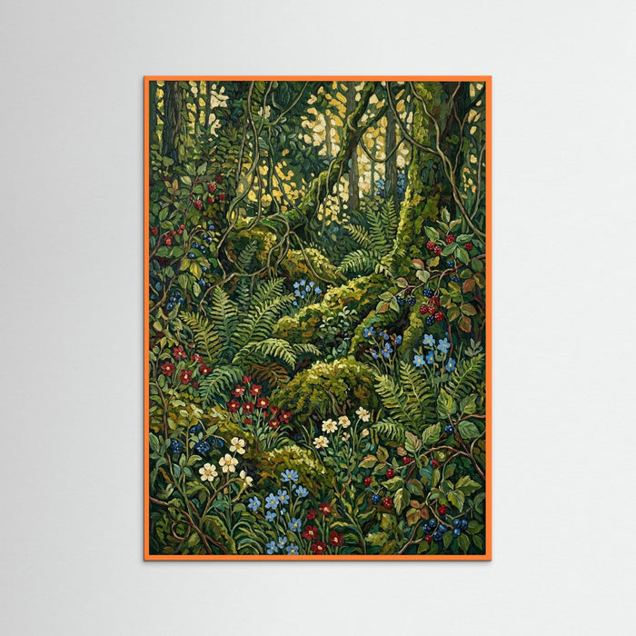 Orange Wood Vibrant Garden