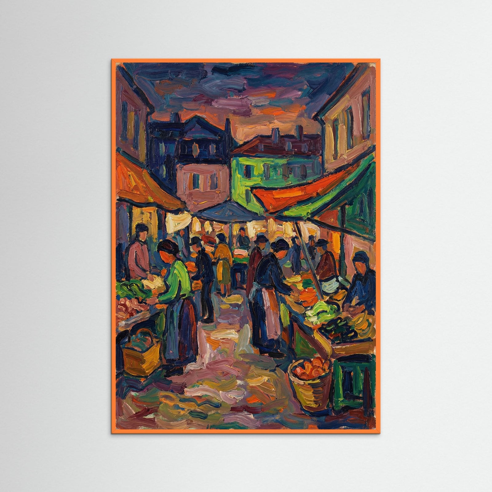 Orange Wood Vibrant Japonais Study