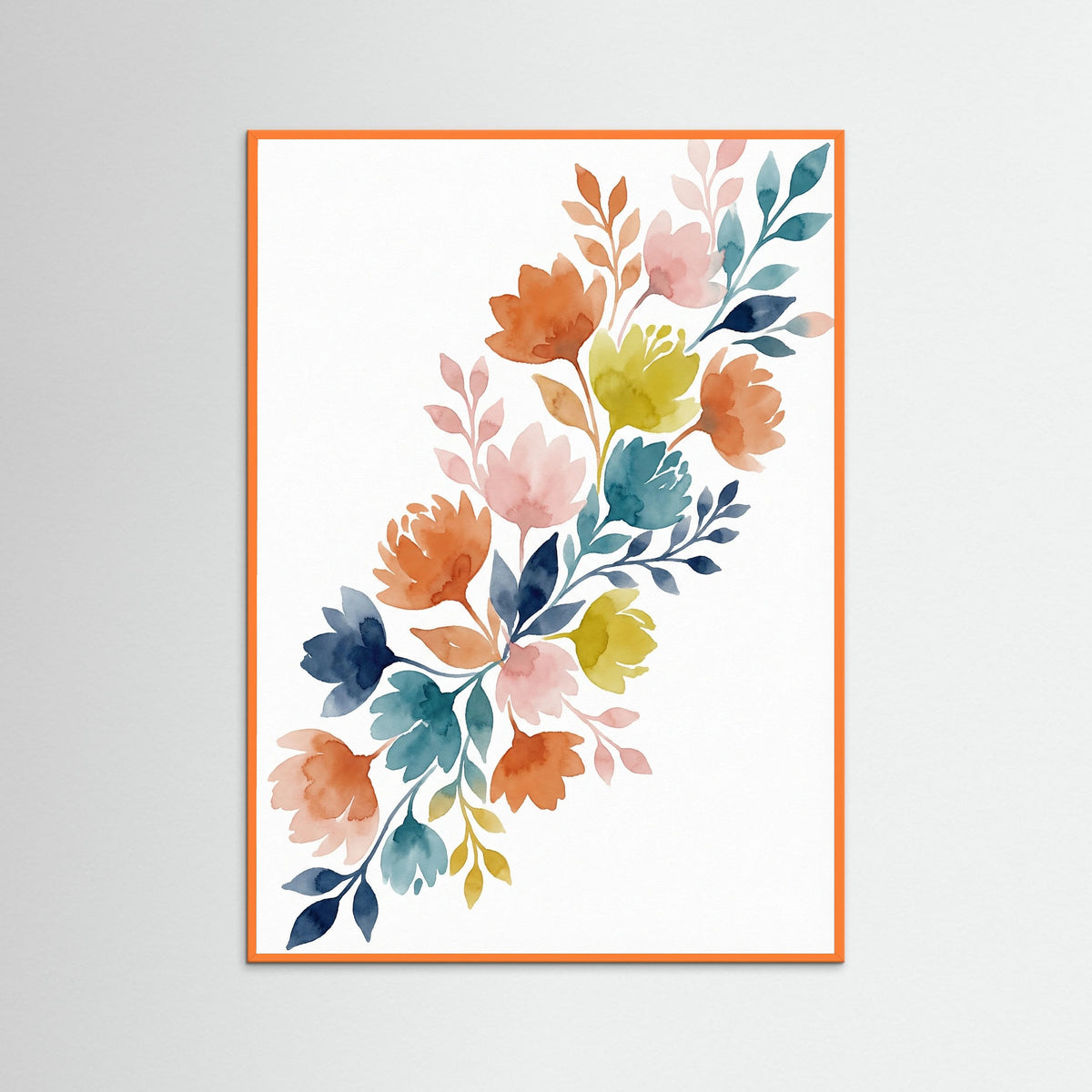 Orange Wood Vibrant Leaf Forms