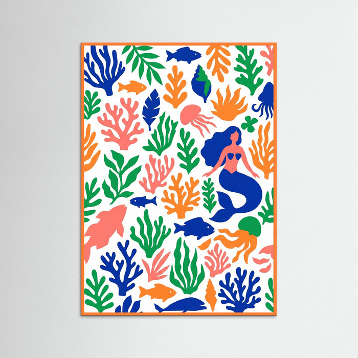 Orange Wood Vibrant Leaf Symphony