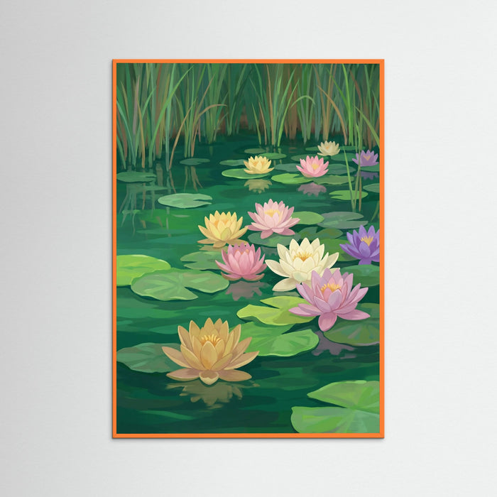 Orange Wood Vibrant Meadow Blooms
