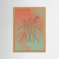 Orange Wood Vibrant Movement Poster