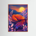 Orange Wood Vibrant Mystic Dawn