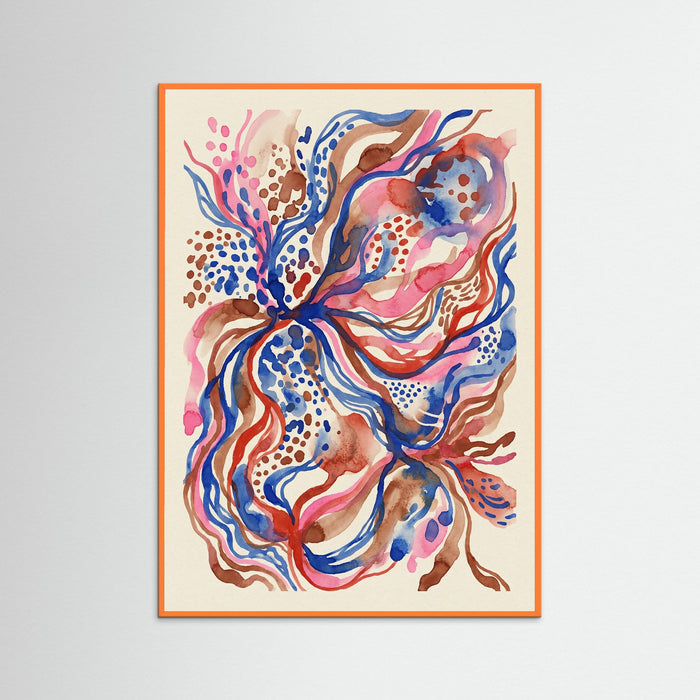 Orange Wood Vibrant Organic Flow