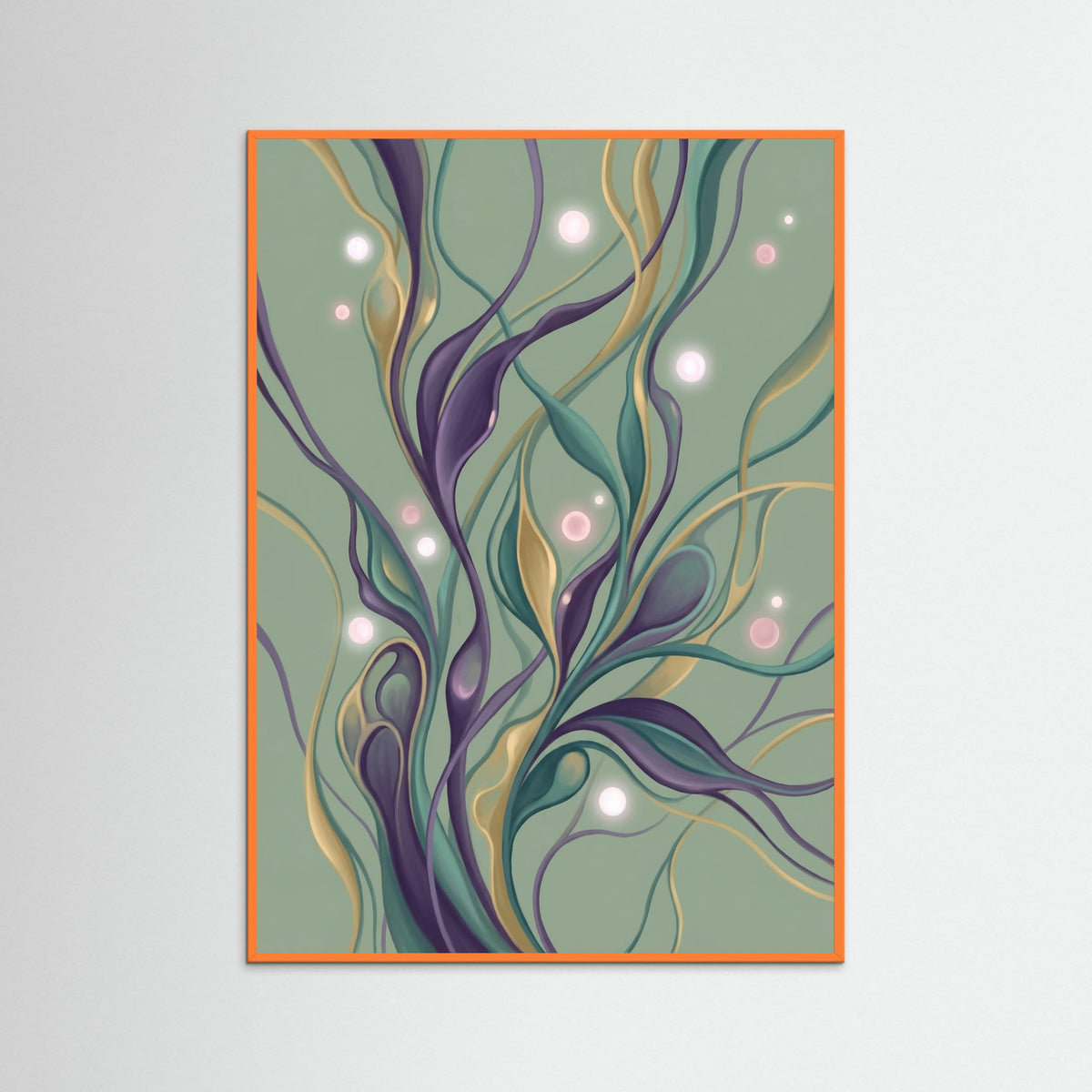 Orange Wood Vibrant Organic Forms