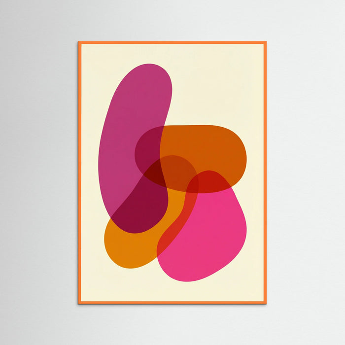 Orange Wood Vibrant Overlap Forms