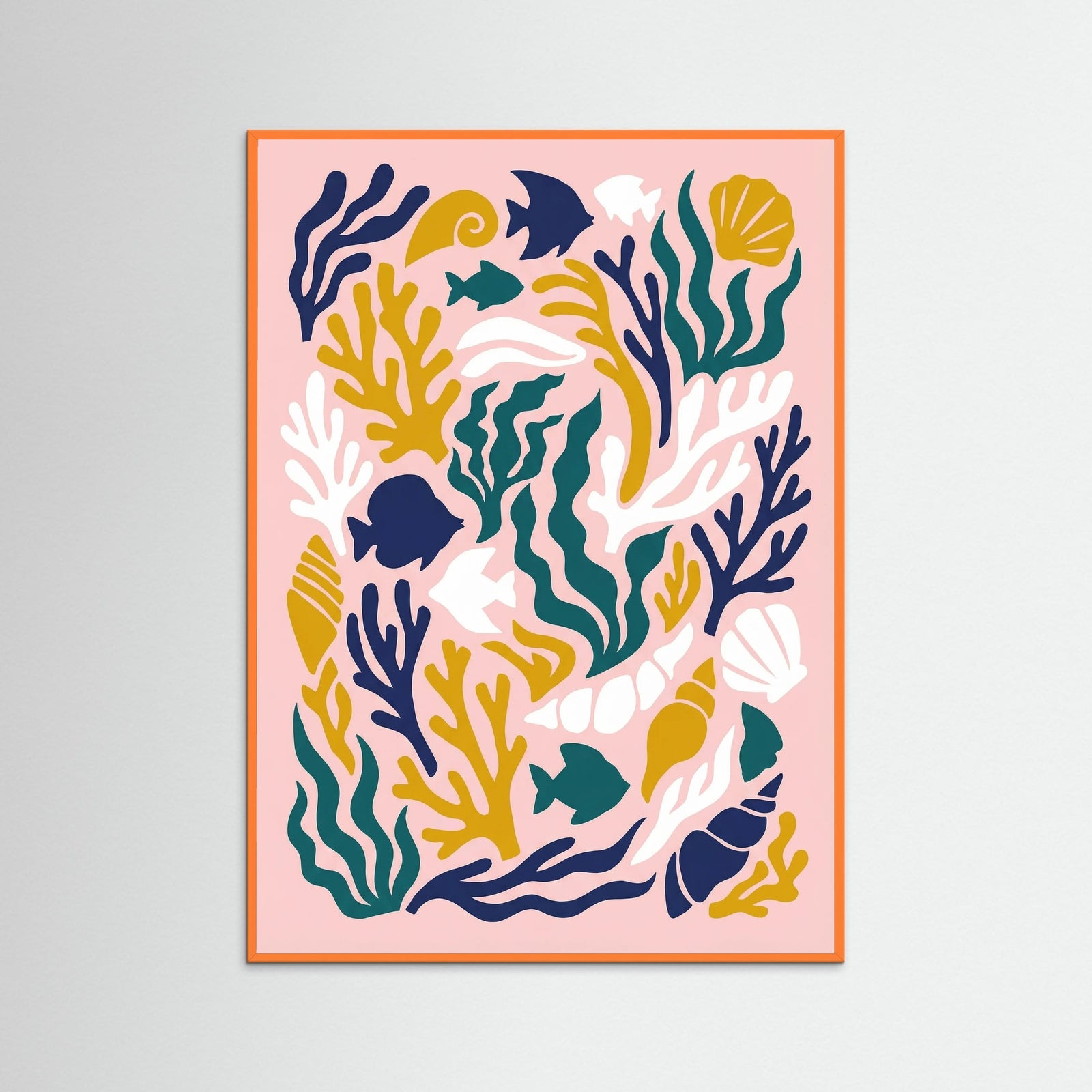 Orange Wood Vibrant Paper Cutouts