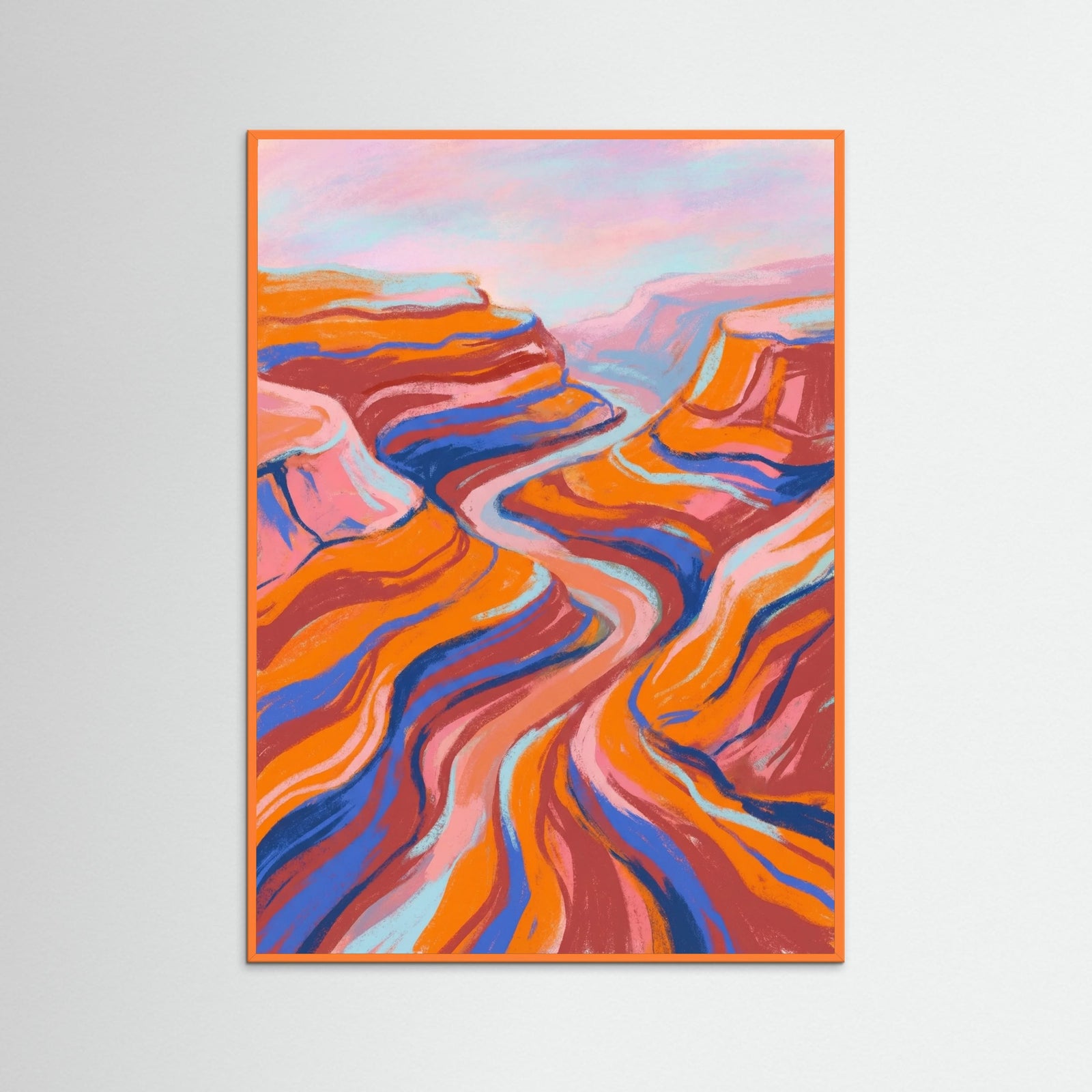 Orange Wood Vibrant Peaks