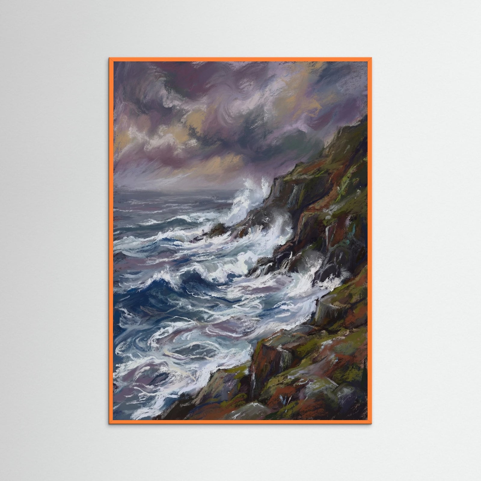 Orange Wood Vibrant Peaks