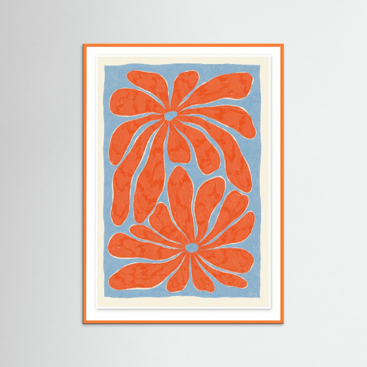 Orange Wood Vibrant Petal Burst
