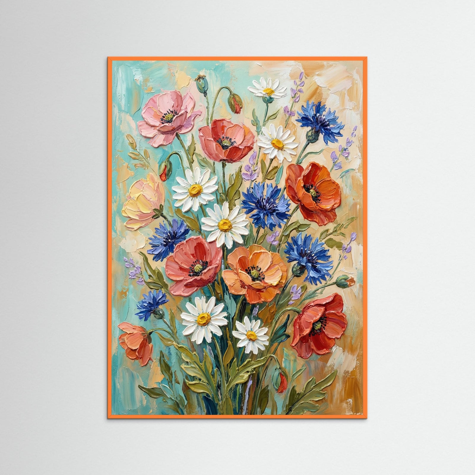 Orange Wood Vibrant Pink Bloom