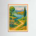 Orange Wood Vibrant Rural Pathway