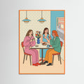 Orange Wood Vibrant Social Circle