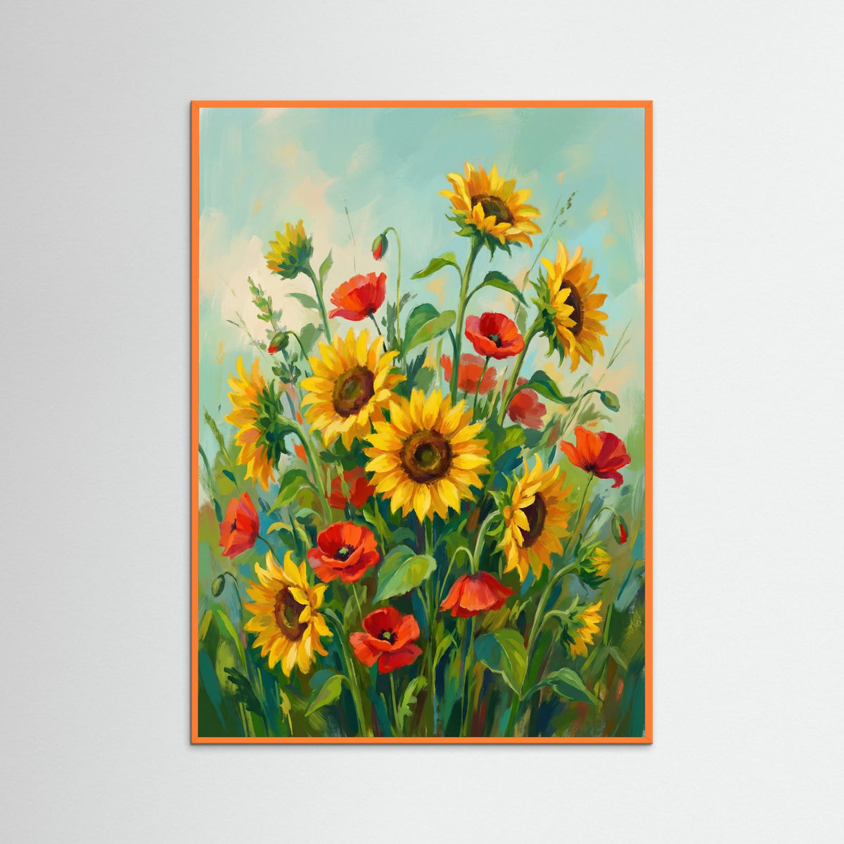 Orange Wood Vibrant Still Life