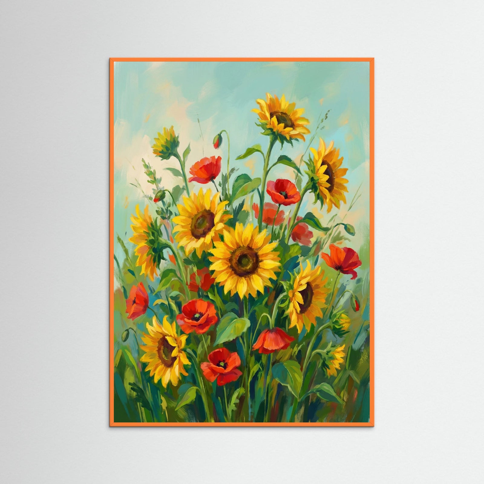 Orange Wood Vibrant Still Life