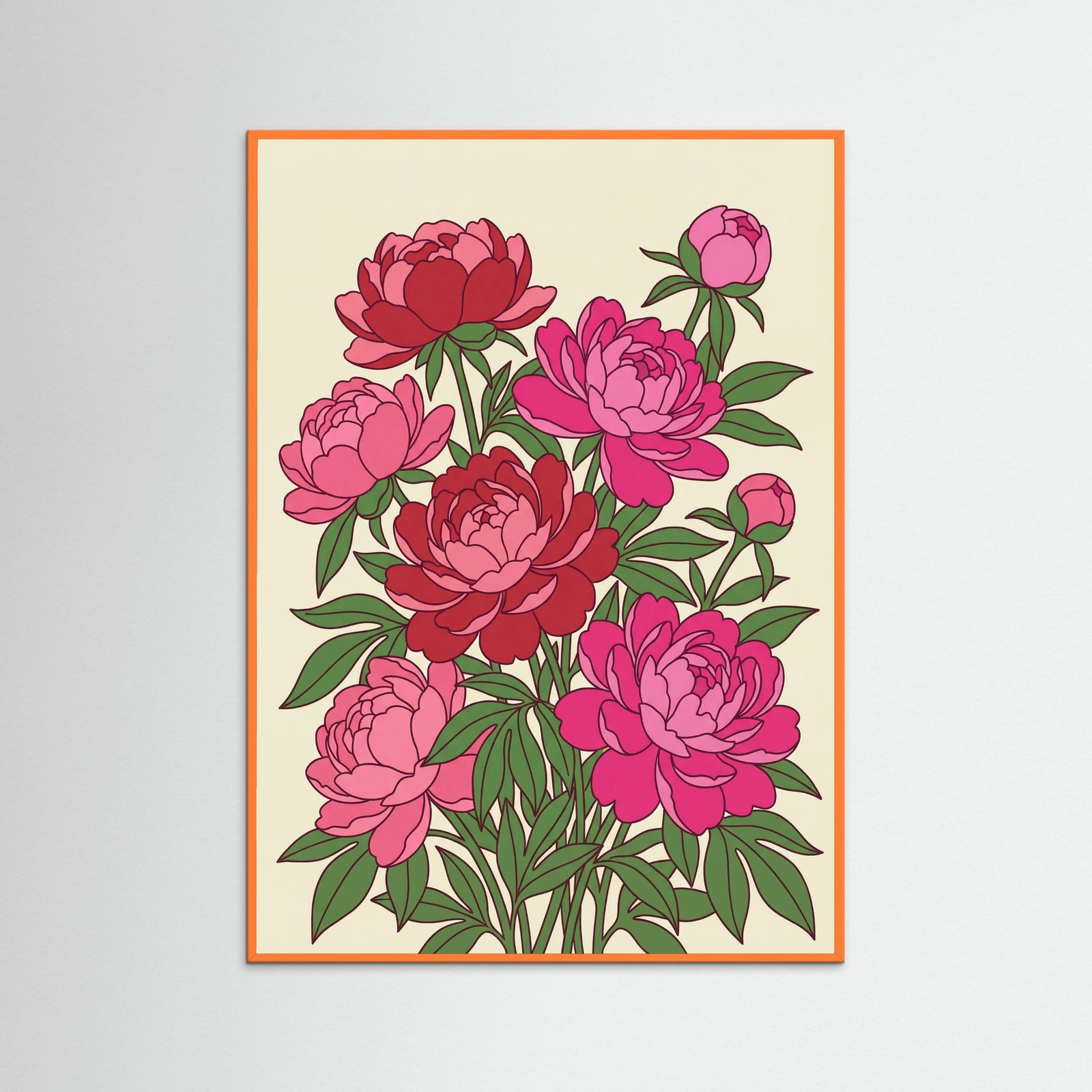 Orange Wood Vibrant Tulip Vase