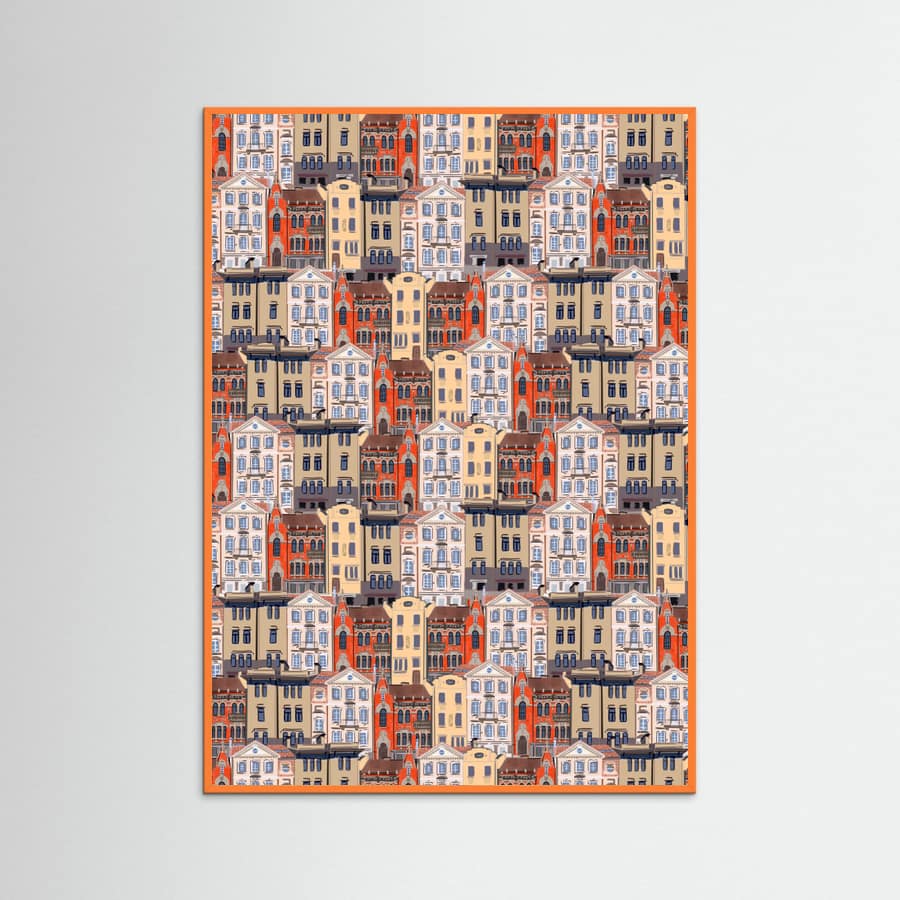 Orange Wood Vilnius Poster