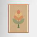 Orange Wood Vintage Blue