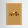 Orange Wood Vintage Racecar