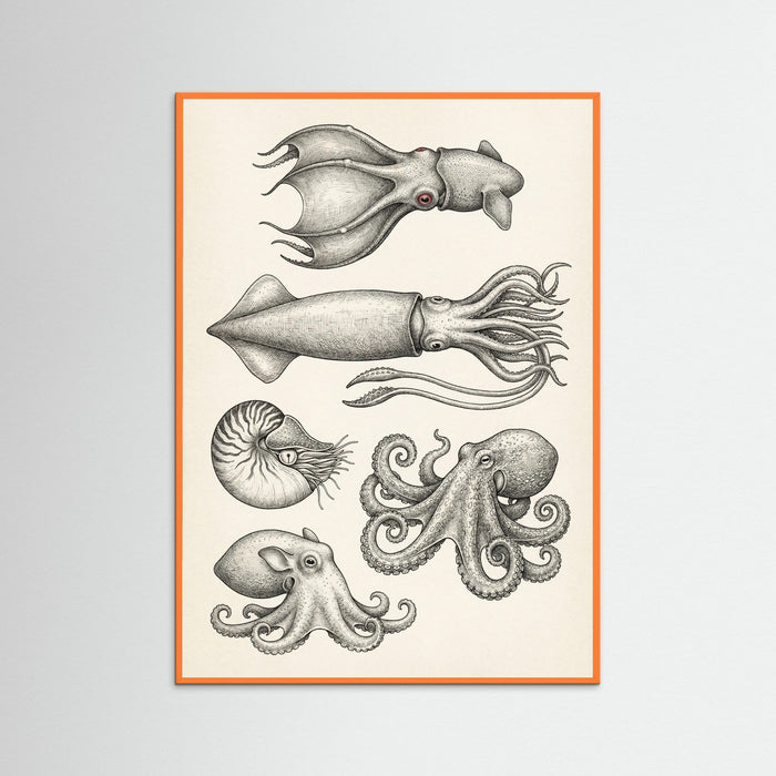 Orange Wood Vintage Shark Study