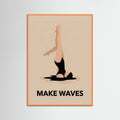 Orange Wood Vintage Swimmer