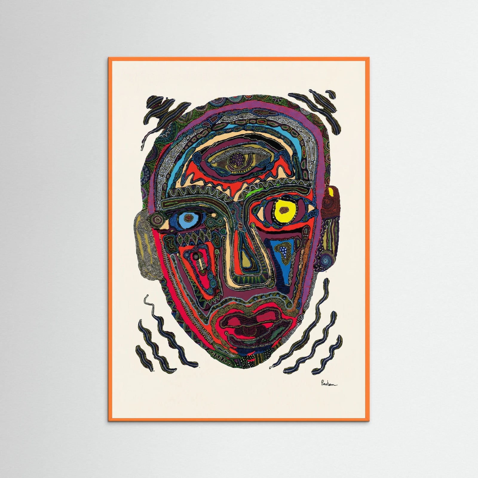 Orange Wood Vivid Visage