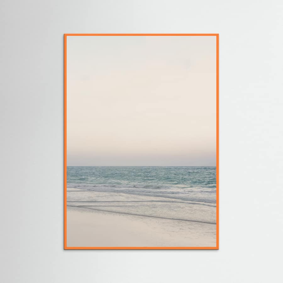 Warm Serene Beach Landscape Clear Sky Poster – plakat og kunsttryk