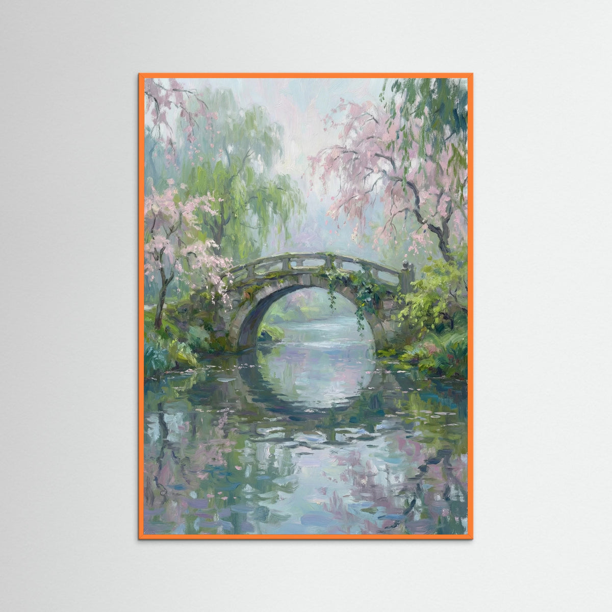 Orange Wood Water Garden Serenity