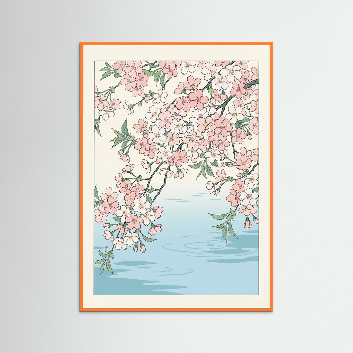 Orange Wood Water Lily Bloom