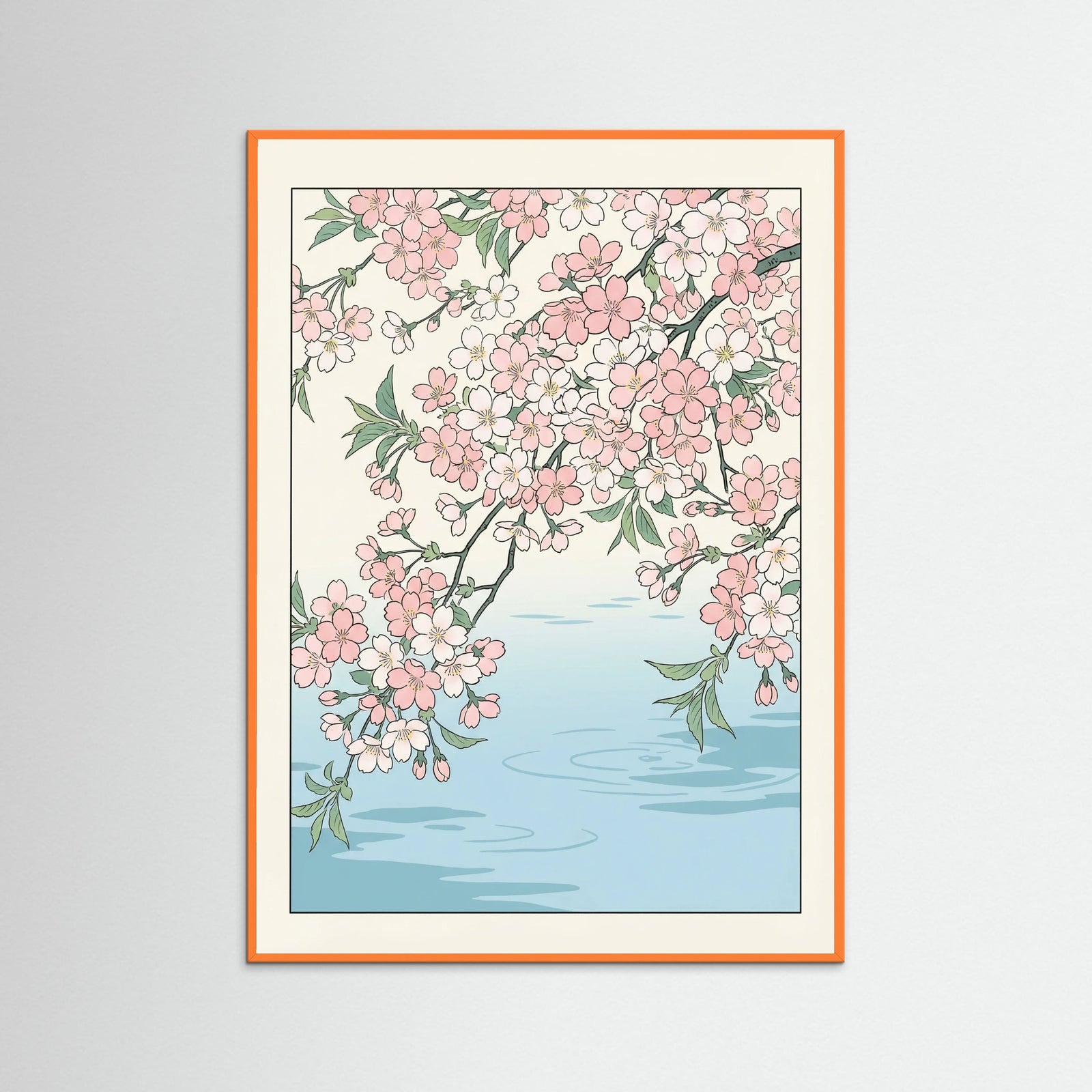 Orange Wood Water Lily Bloom