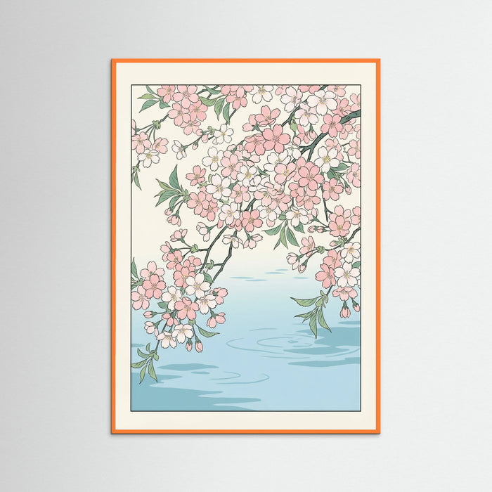 Orange Wood Water Lily Bloom