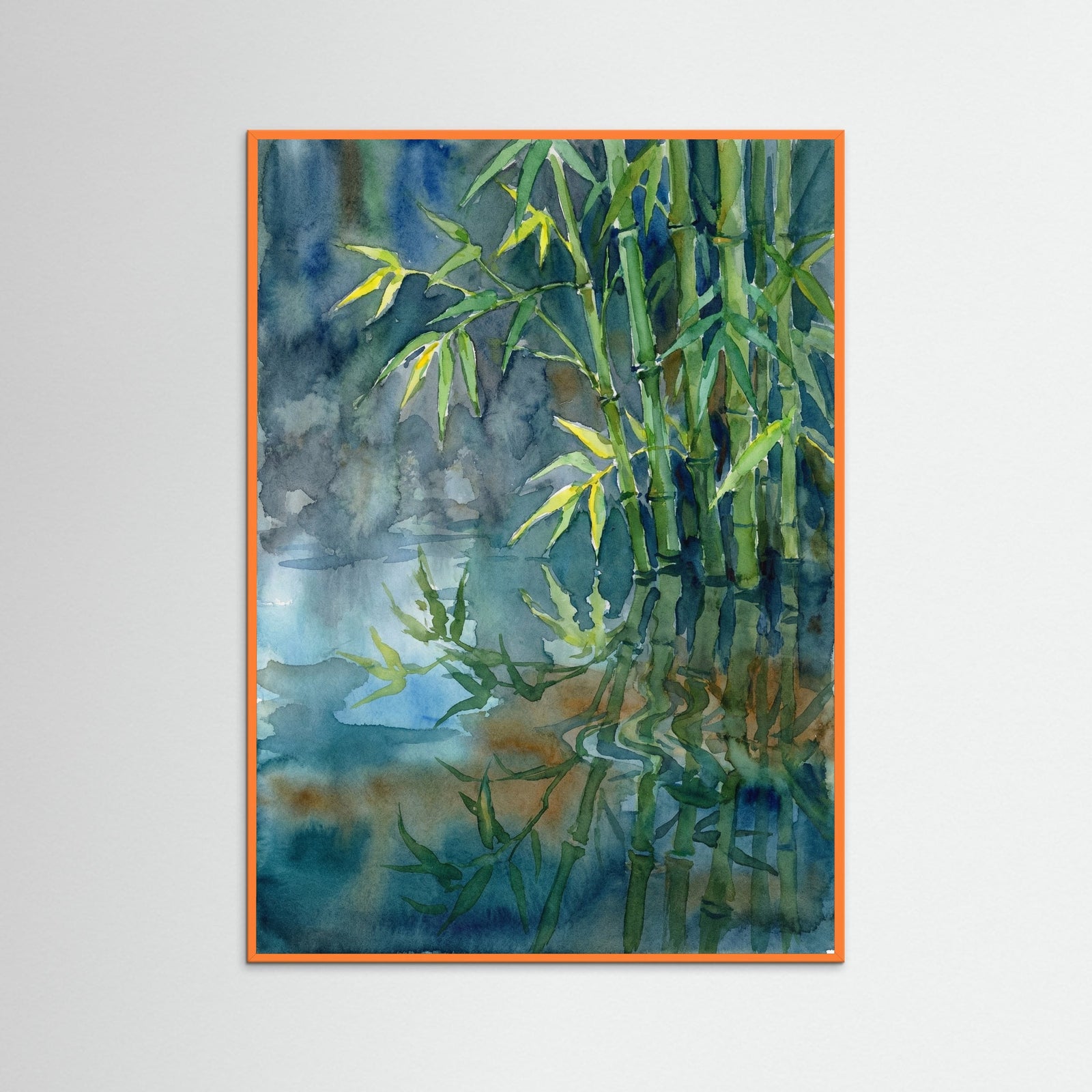 Orange Wood Water Lily Pond