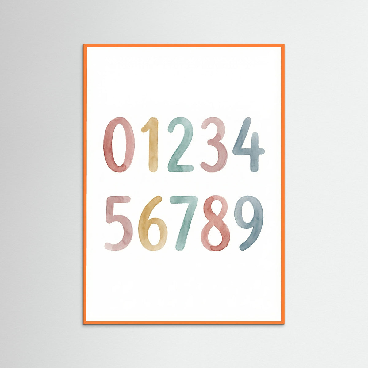 Orange Wood Watercolor Alphabet