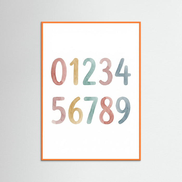 Orange Wood Watercolor Alphabet