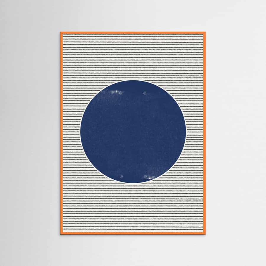 Poster Watercolor Circle and Stripes – poster e stampa artistica