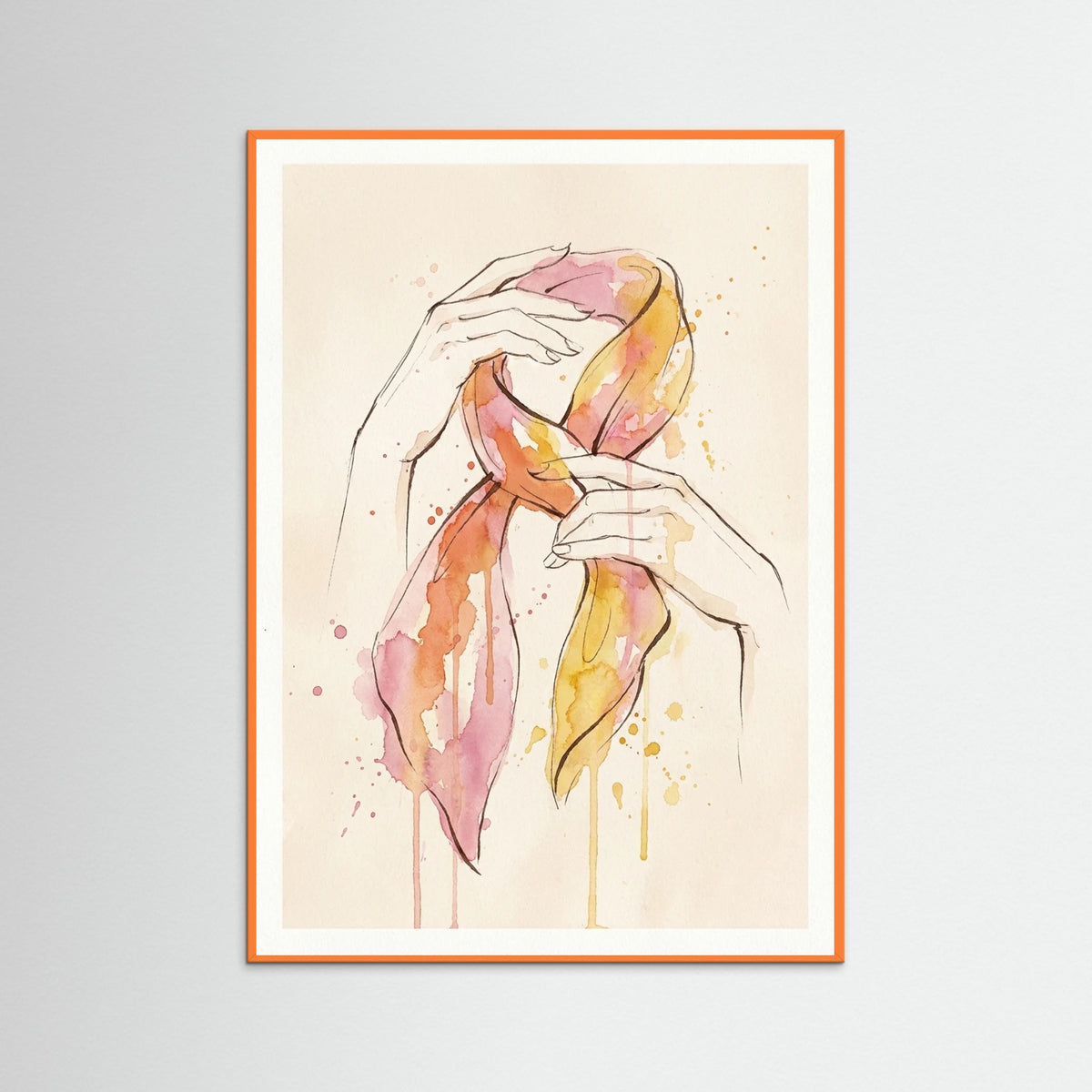 Orange Wood Watercolor Muse